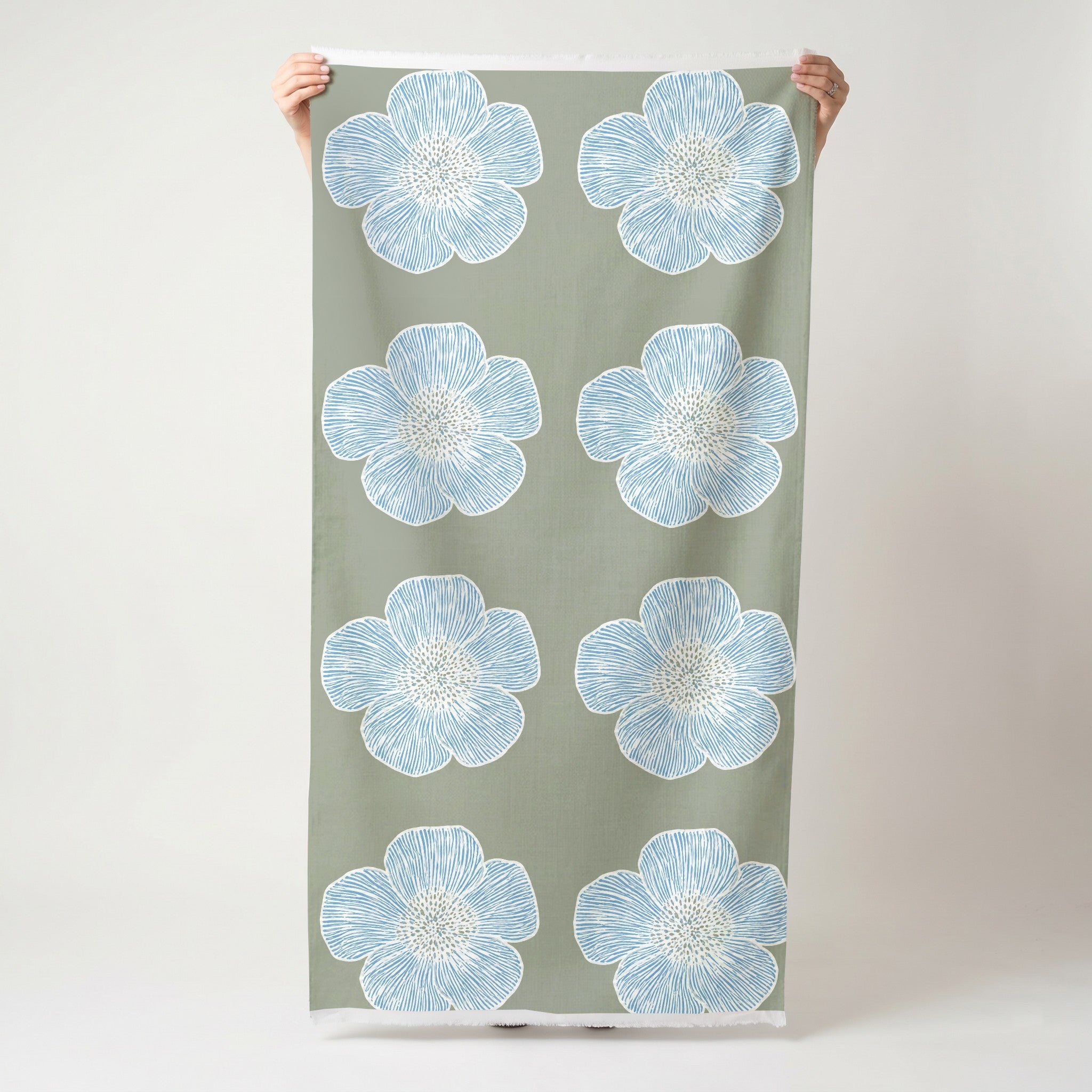 Blue Dresses Lemongrass Flower - Fabric - Lemon Park