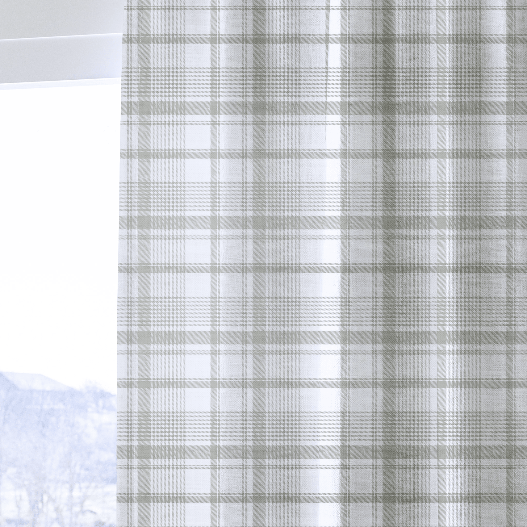 Blue Dresses Lemongrass Plaid - Drapery - Lemon Park
