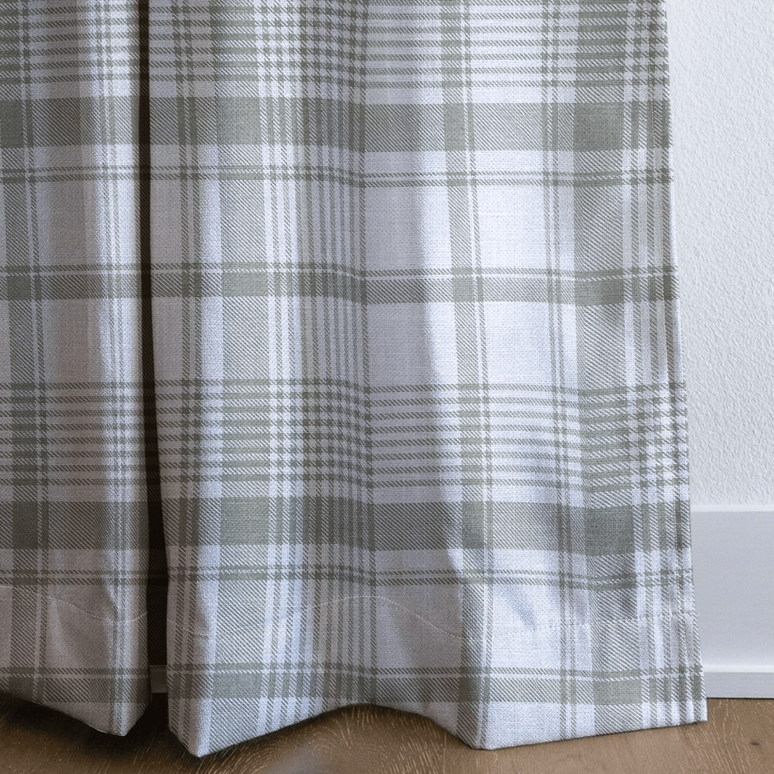 Blue Dresses Lemongrass Plaid - Drapery - Lemon Park
