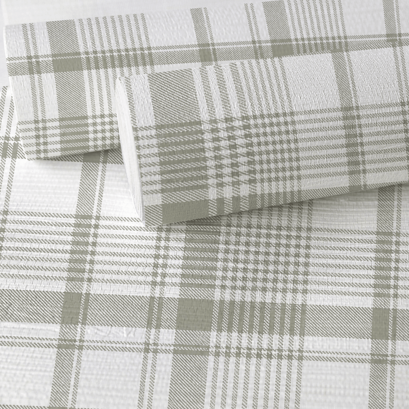 Blue Dresses Lemongrass Plaid Faux Grasscloth Wallpaper - Lemon Park