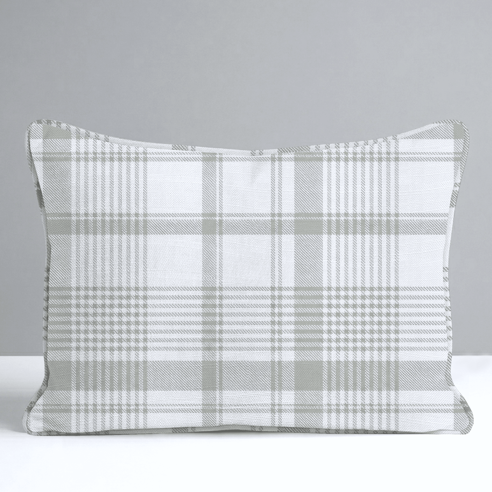 Blue Dresses Lemongrass Plaid Throw Pillow - Lemon Park