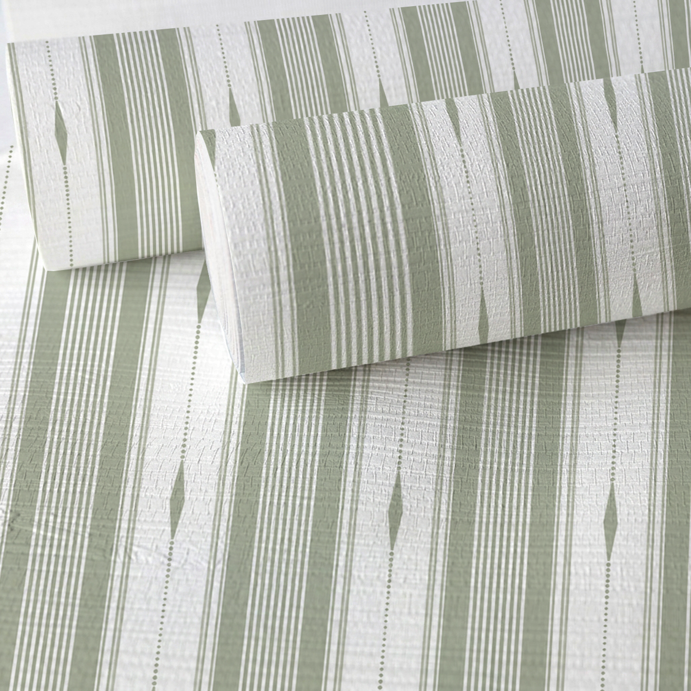 Blue Dresses Lemongrass Stripes Faux Grasscloth Wallpaper