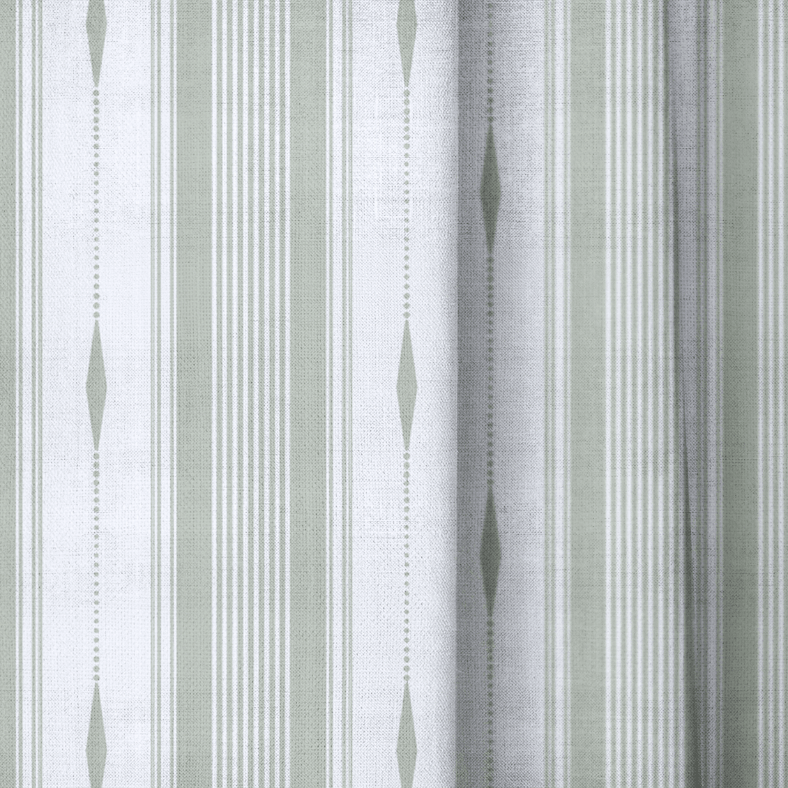 Blue Dresses Lemongrass Stripes - Drapery - Lemon Park