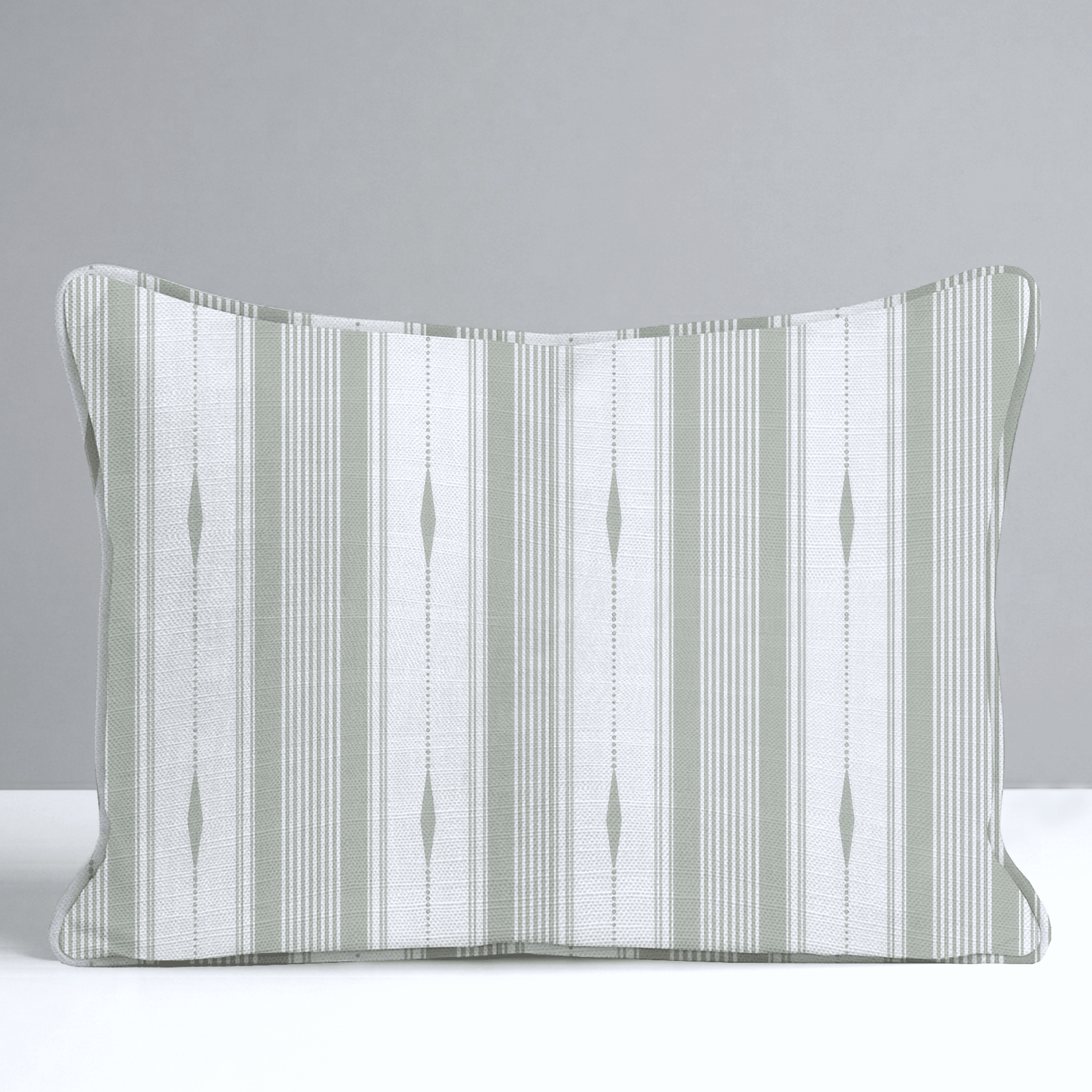 Blue Dresses Lemongrass Stripes Throw Pillow - Lemon Park