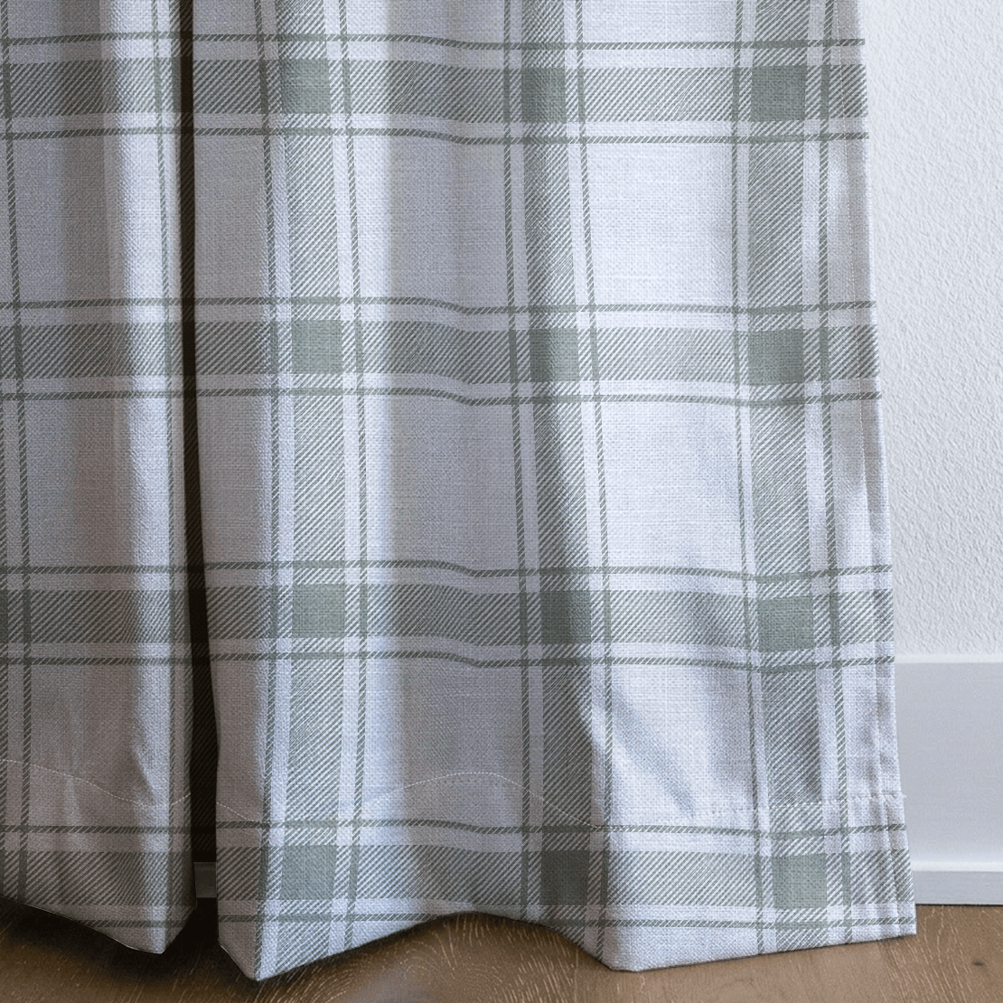 Blue Dresses Lemongrass Tartan - Drapery - Lemon Park