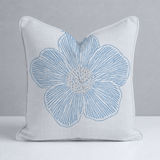 Blue Dresses Seashell Floral Throw Pillow - Lemon Park