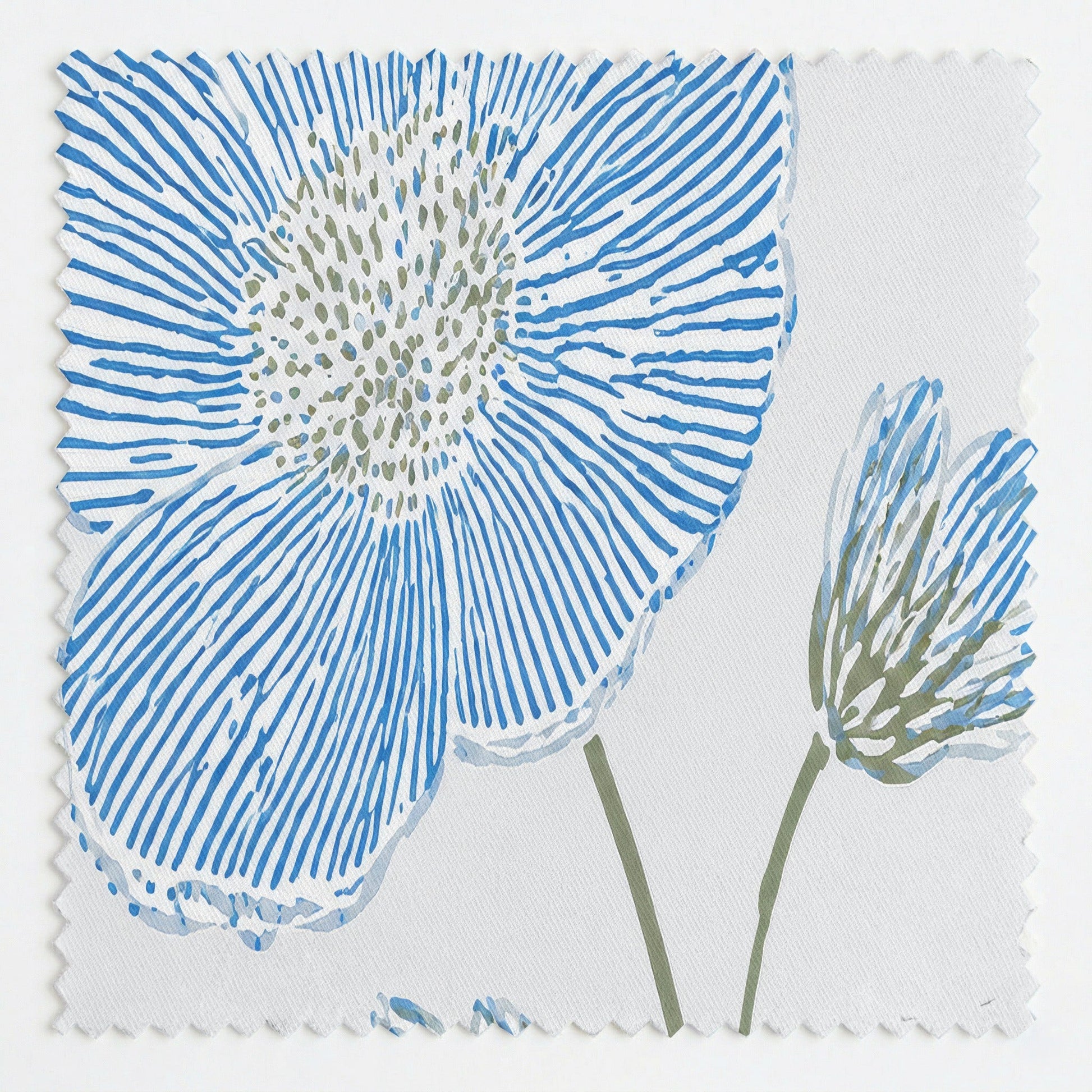 Blue Dresses Seashell Flower Study - Fabric - Lemon Park