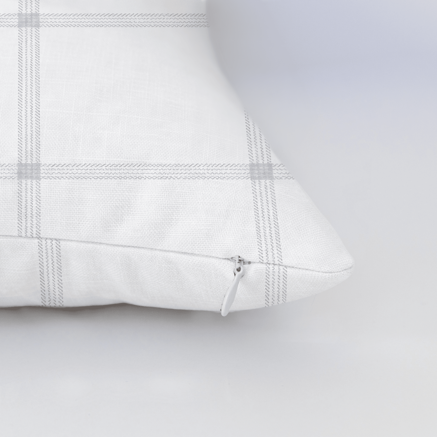 Blue Dresses Seashell Plaid Throw Pillow - Lemon Park