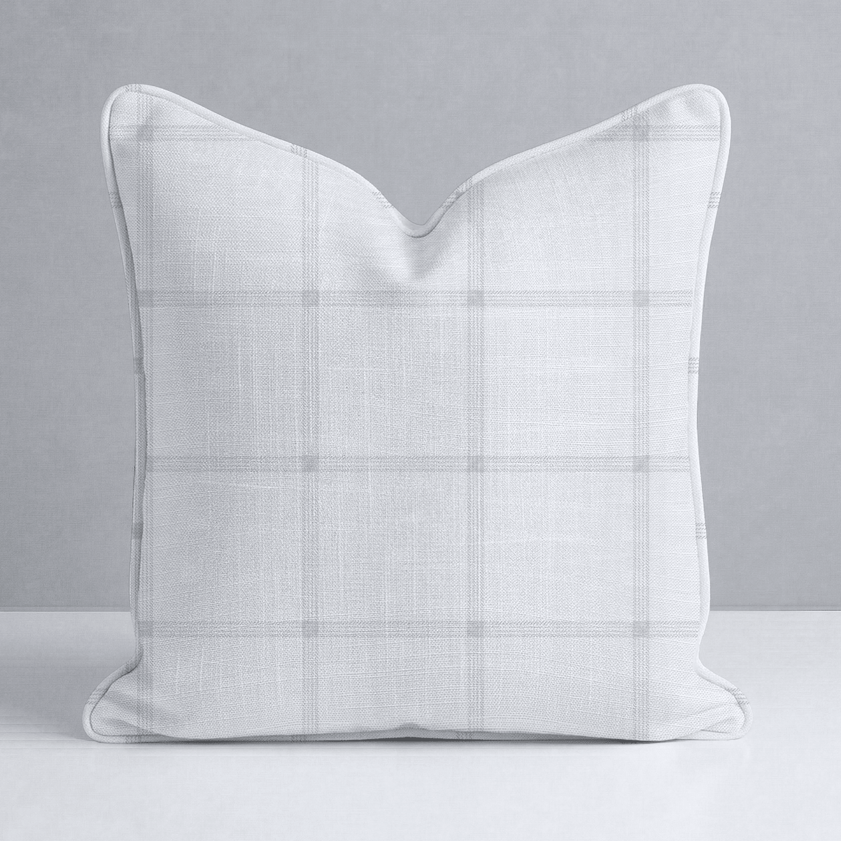 Blue Dresses Seashell Plaid Throw Pillow - Lemon Park