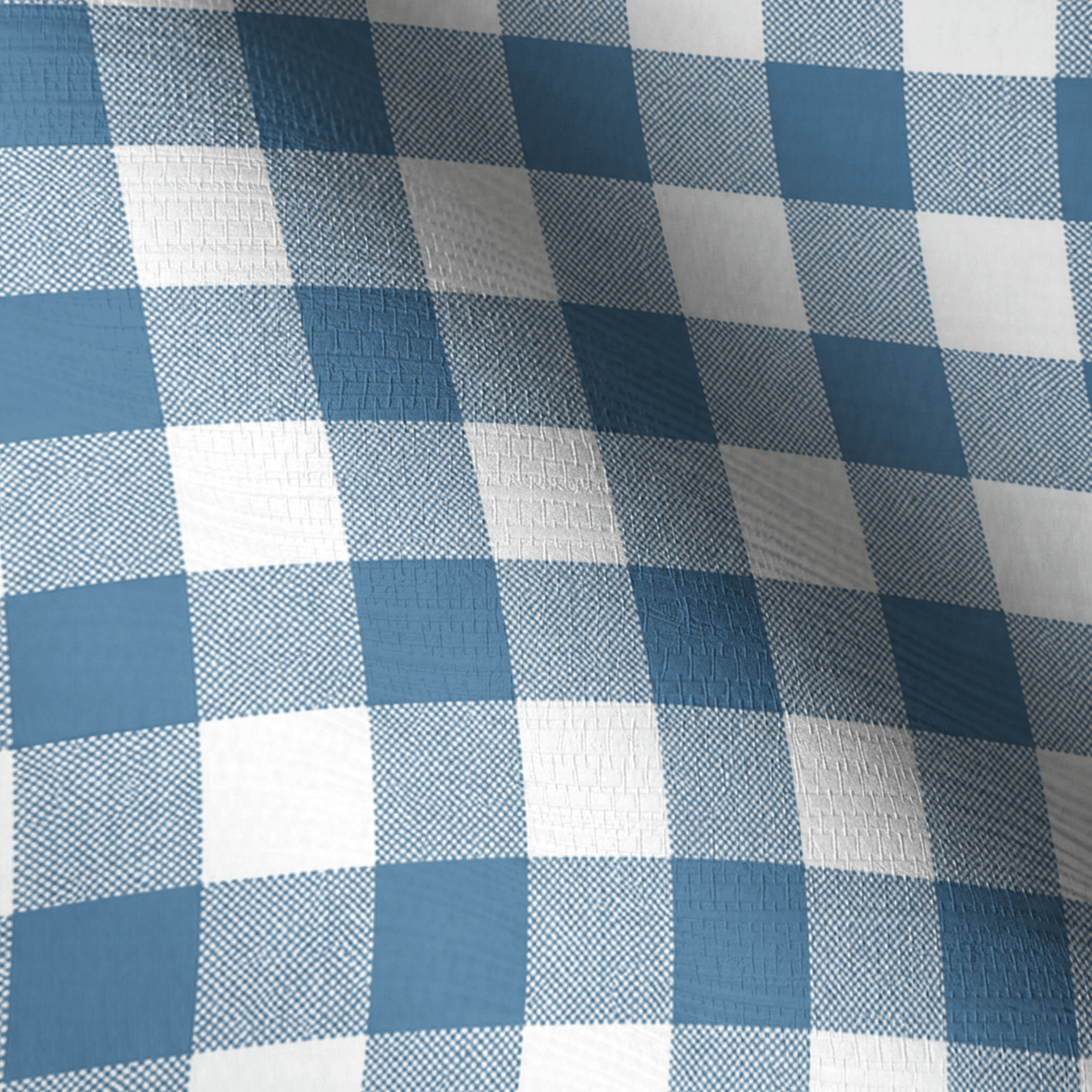 Blue Dresses Steel Blue Gingham Faux Grasscloth Wallpaper - Lemon Park