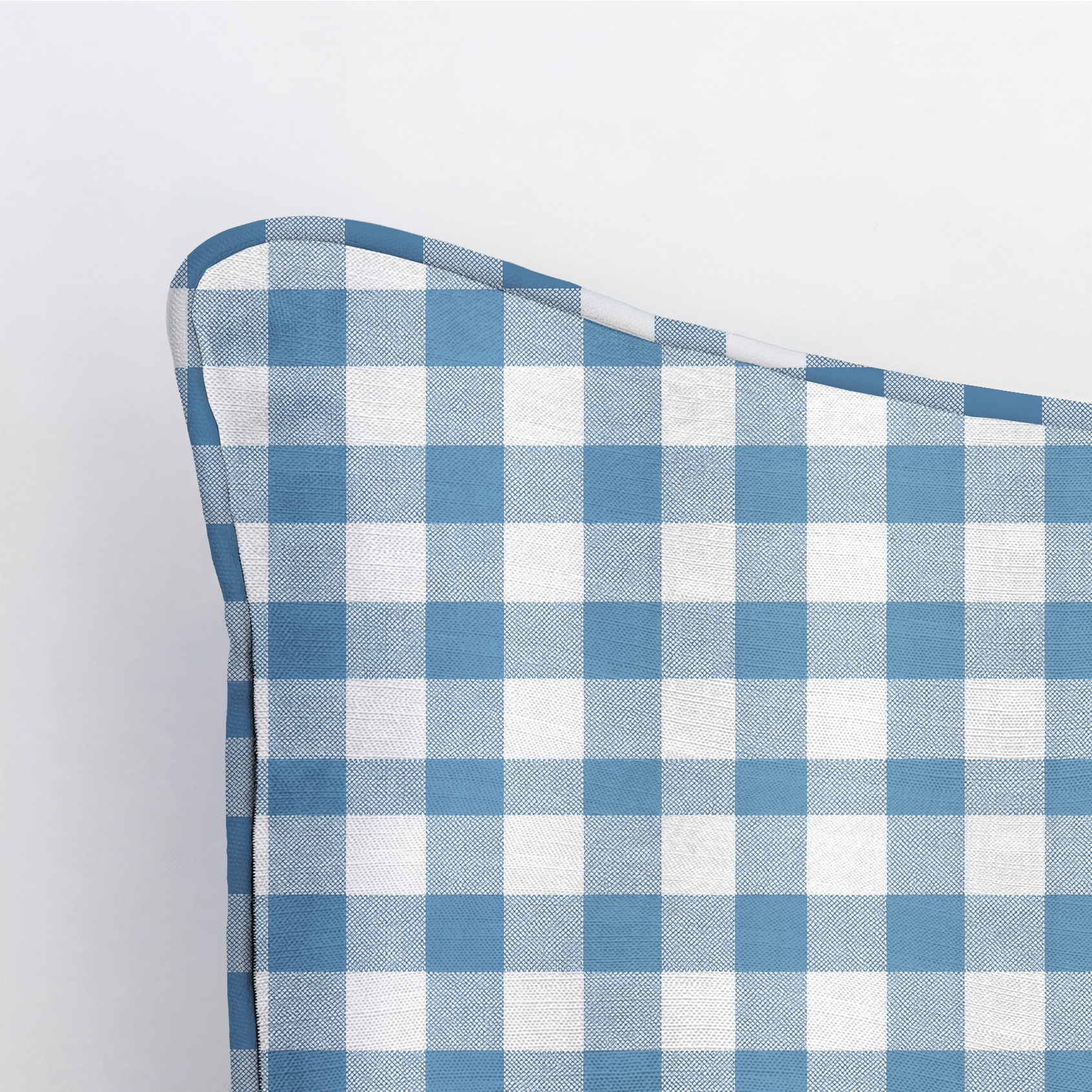 Blue Dresses Steel Blue Gingham Throw Pillow - Lemon Park