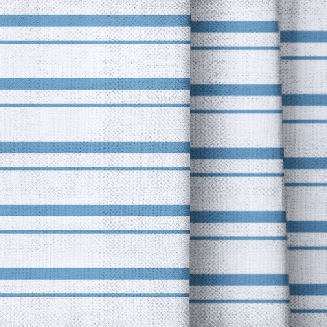 Blue Dresses Steel Blue Stripes - Drapery - Lemon Park