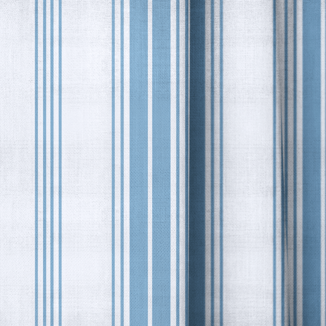 Blue Dresses Steel Blue Stripes - Drapery - Lemon Park