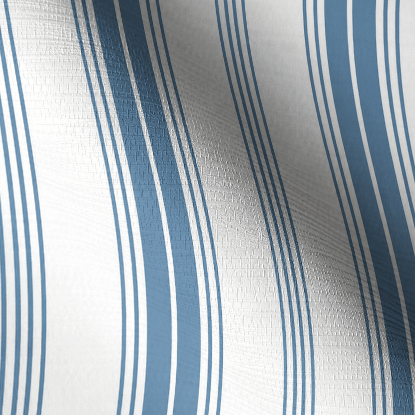 Blue Dresses Steel Blue Stripes Faux Grasscloth Wallpaper - Lemon Park