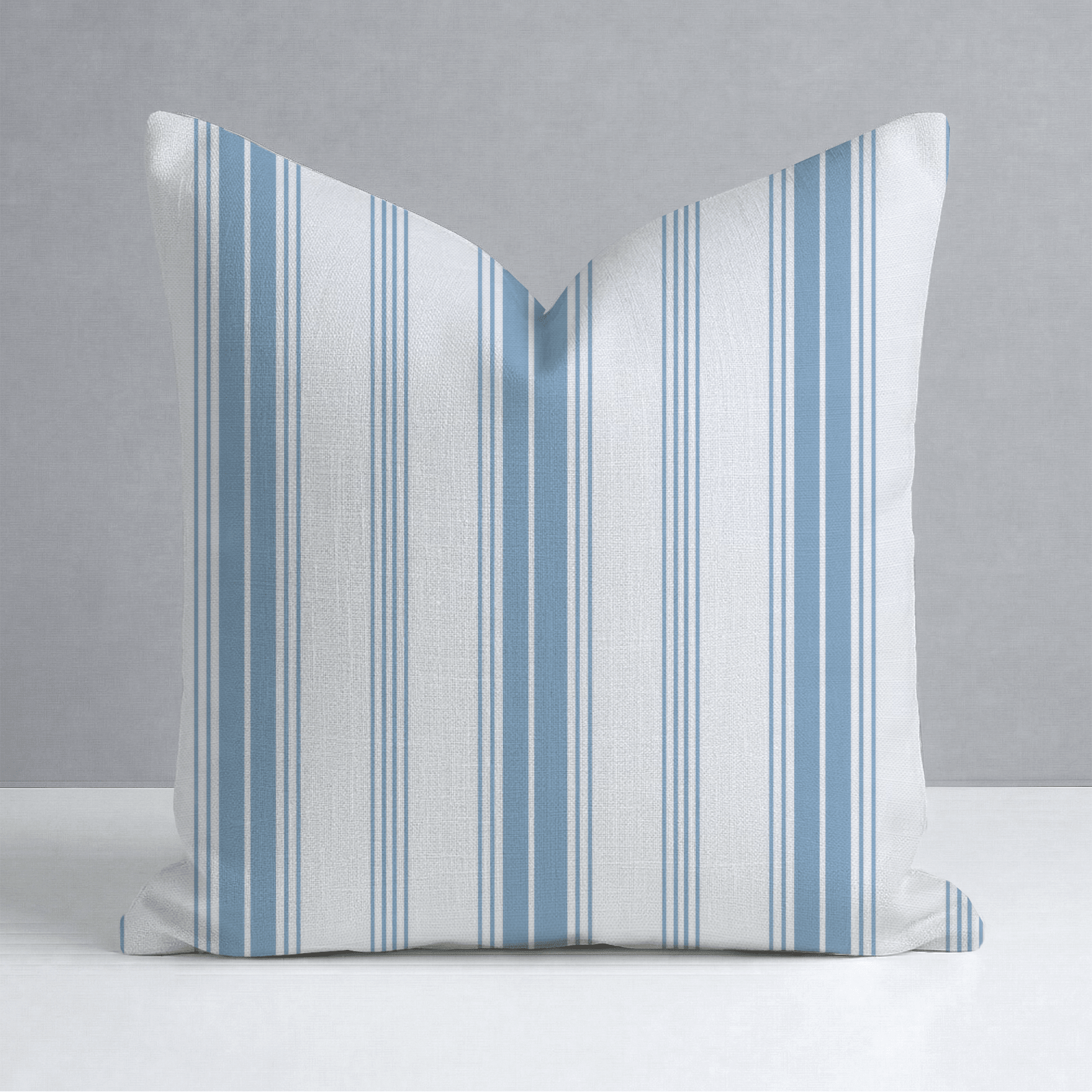 Blue Dresses Steel Blue Stripes Throw Pillow - Lemon Park