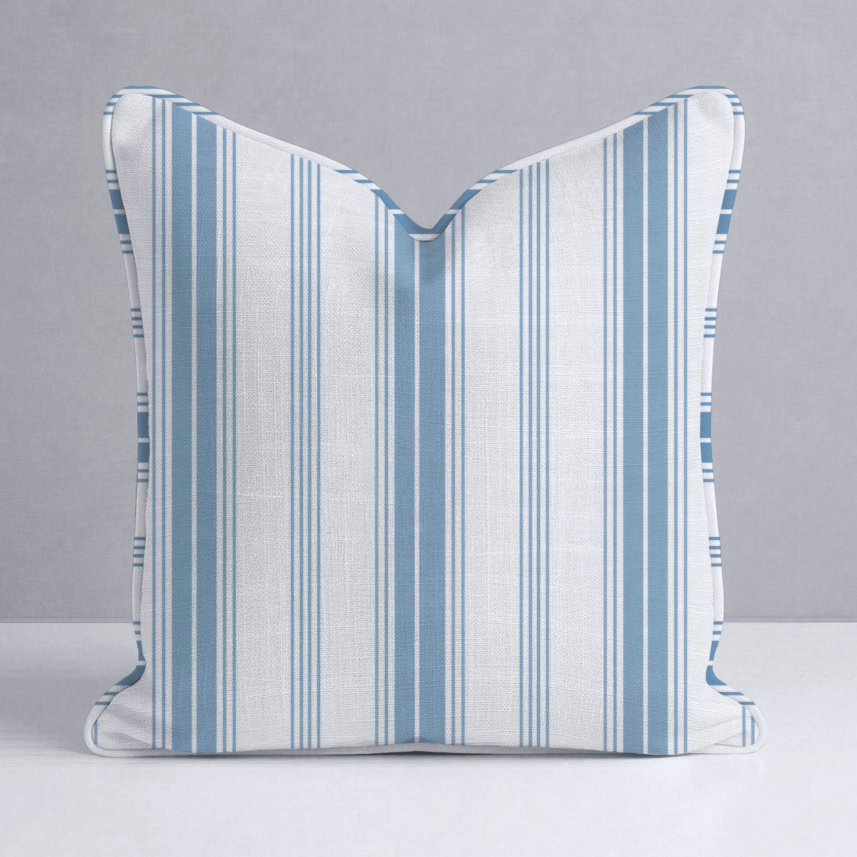 Blue Dresses Steel Blue Stripes Throw Pillow - Lemon Park