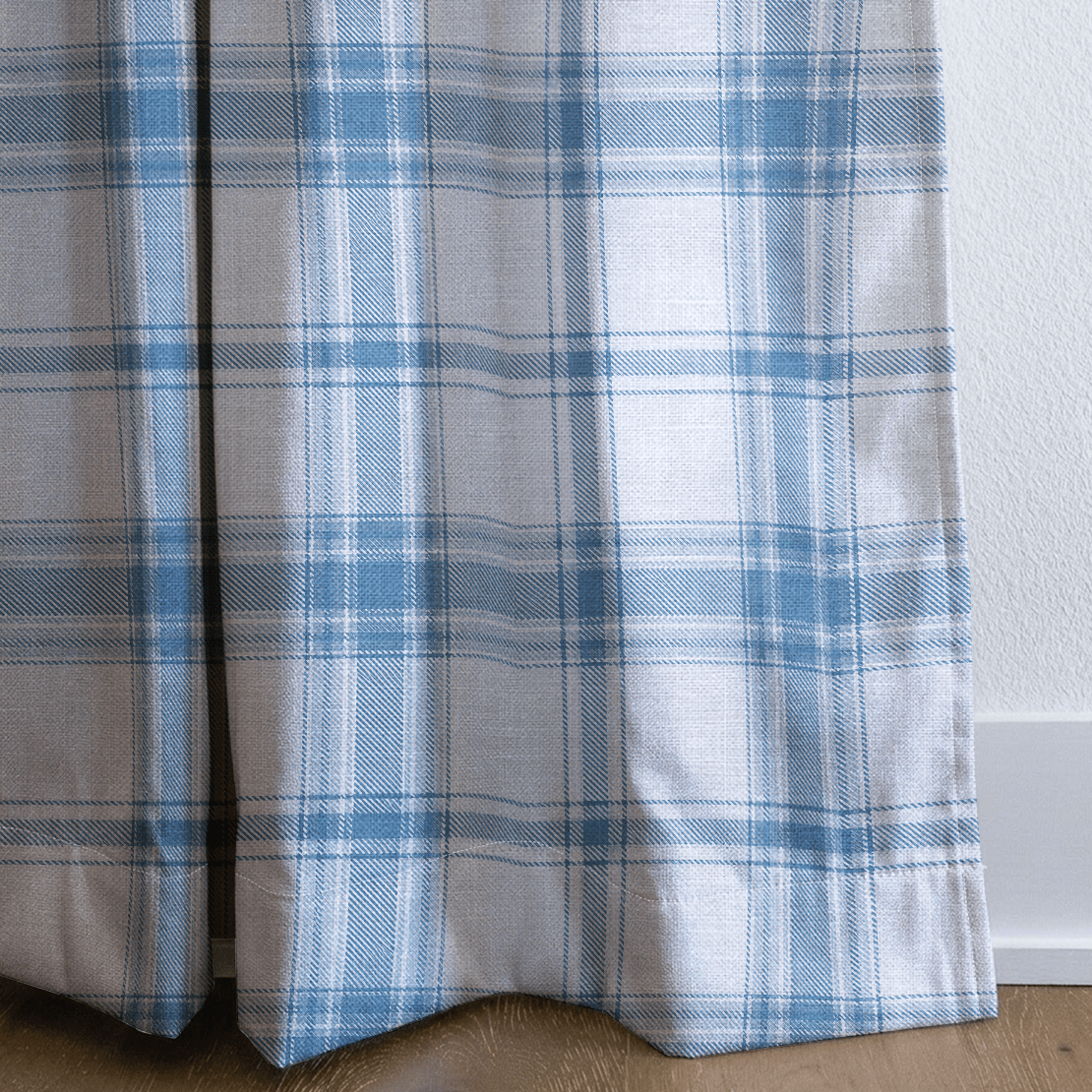 Blue Dresses Steel Blue Tartan - Drapery - Lemon Park