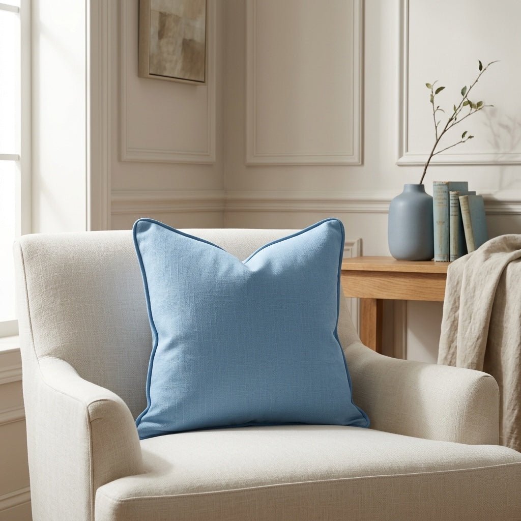 Blue Dresses Steel Blue Throw Pillow - Lemon Park