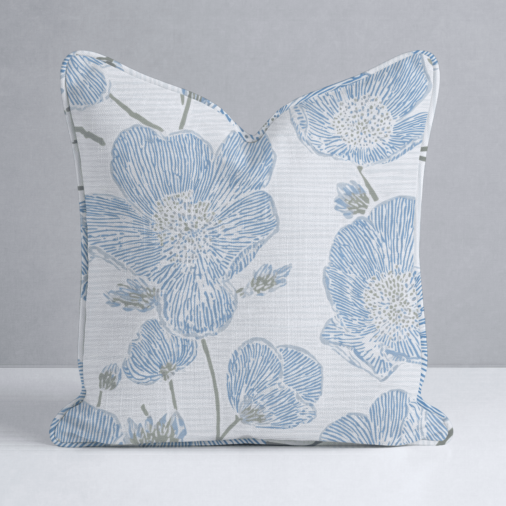Blue Dresses Throw Pillow - Lemon Park