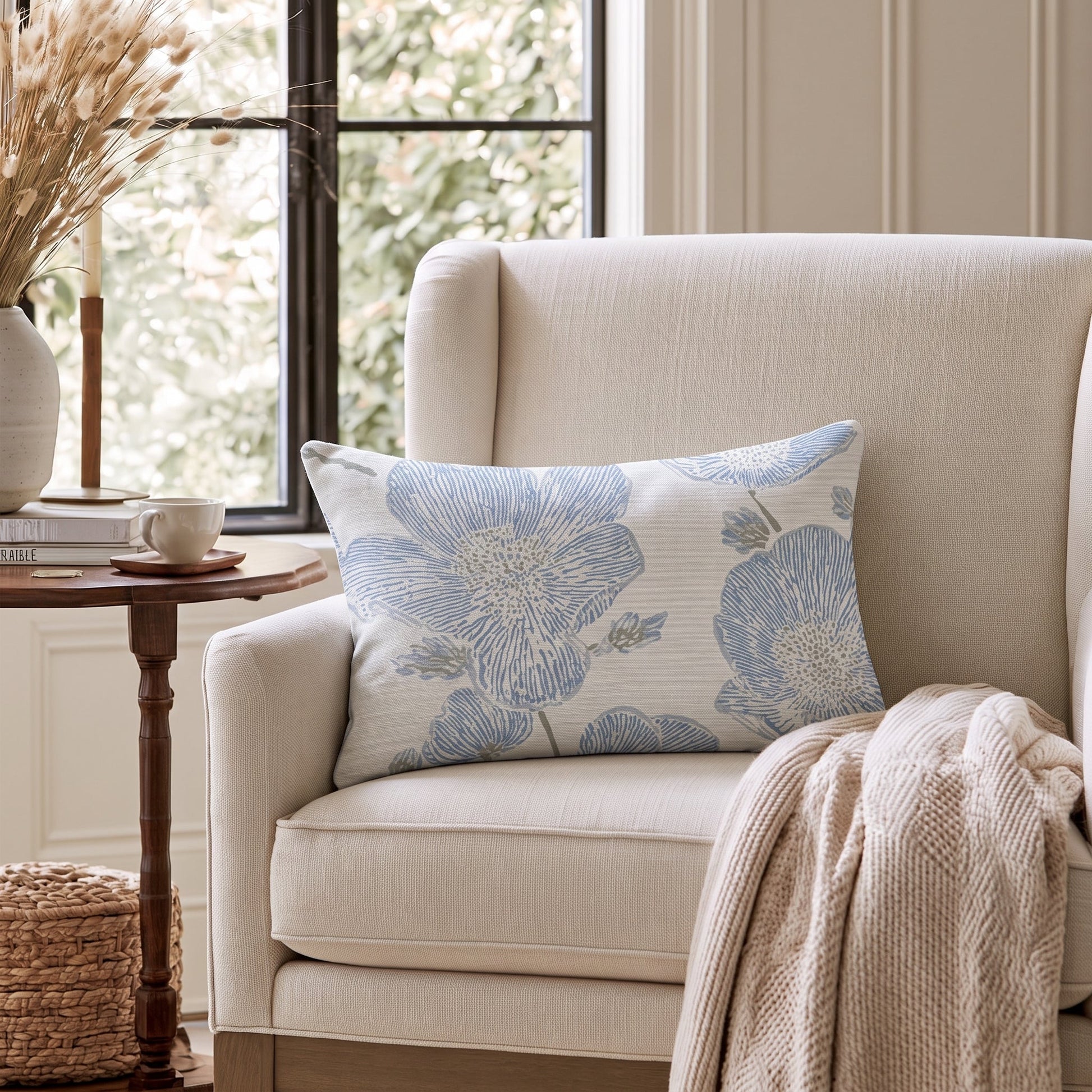 Blue Dresses Throw Pillow - Lemon Park