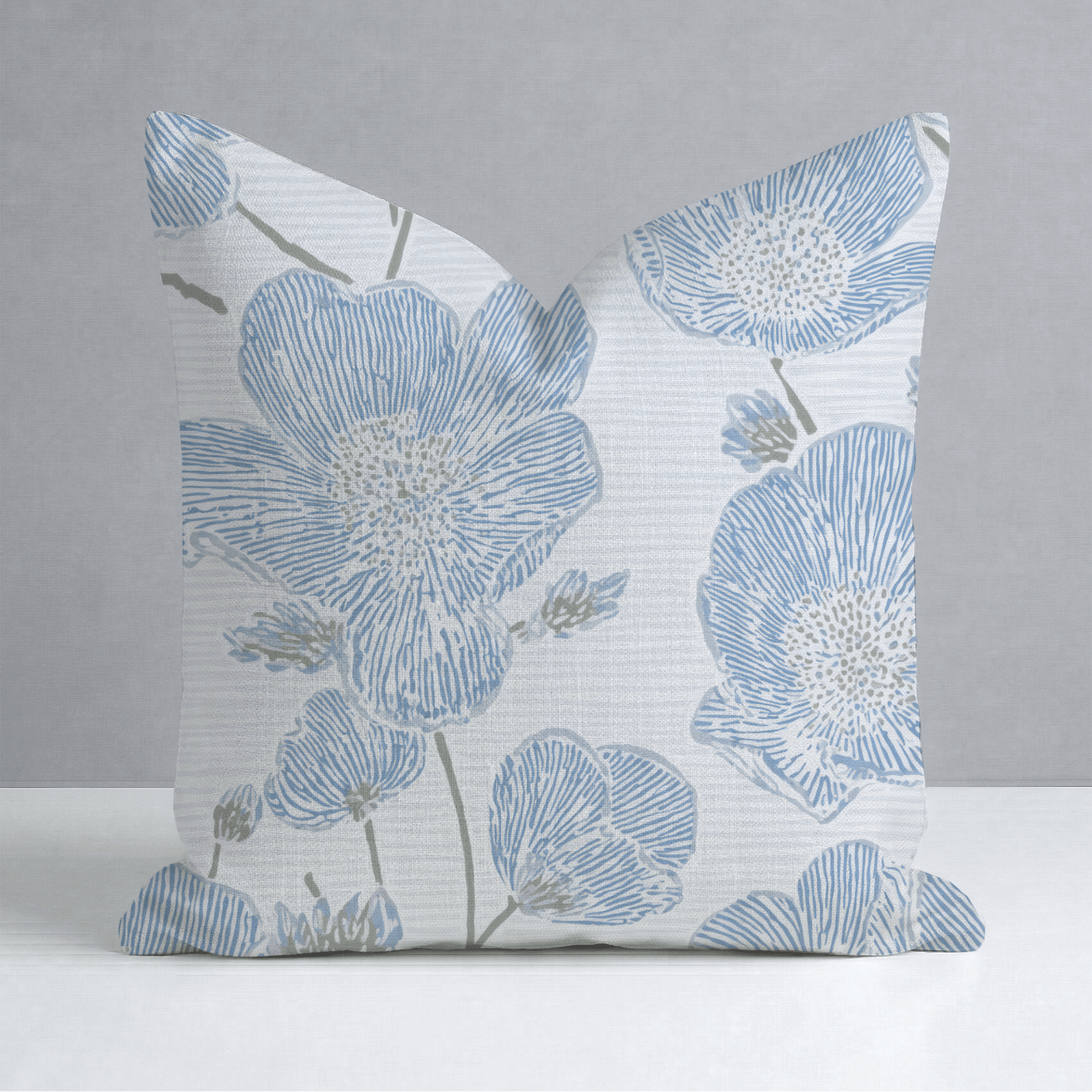 Blue Dresses Throw Pillow - Lemon Park