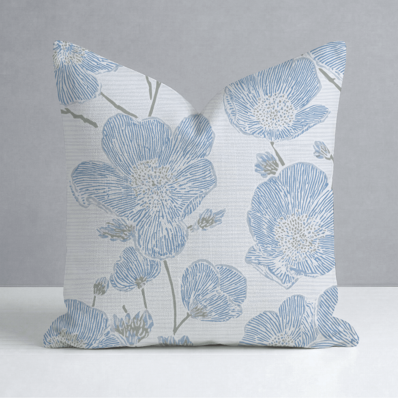 Blue Dresses Throw Pillow - Lemon Park