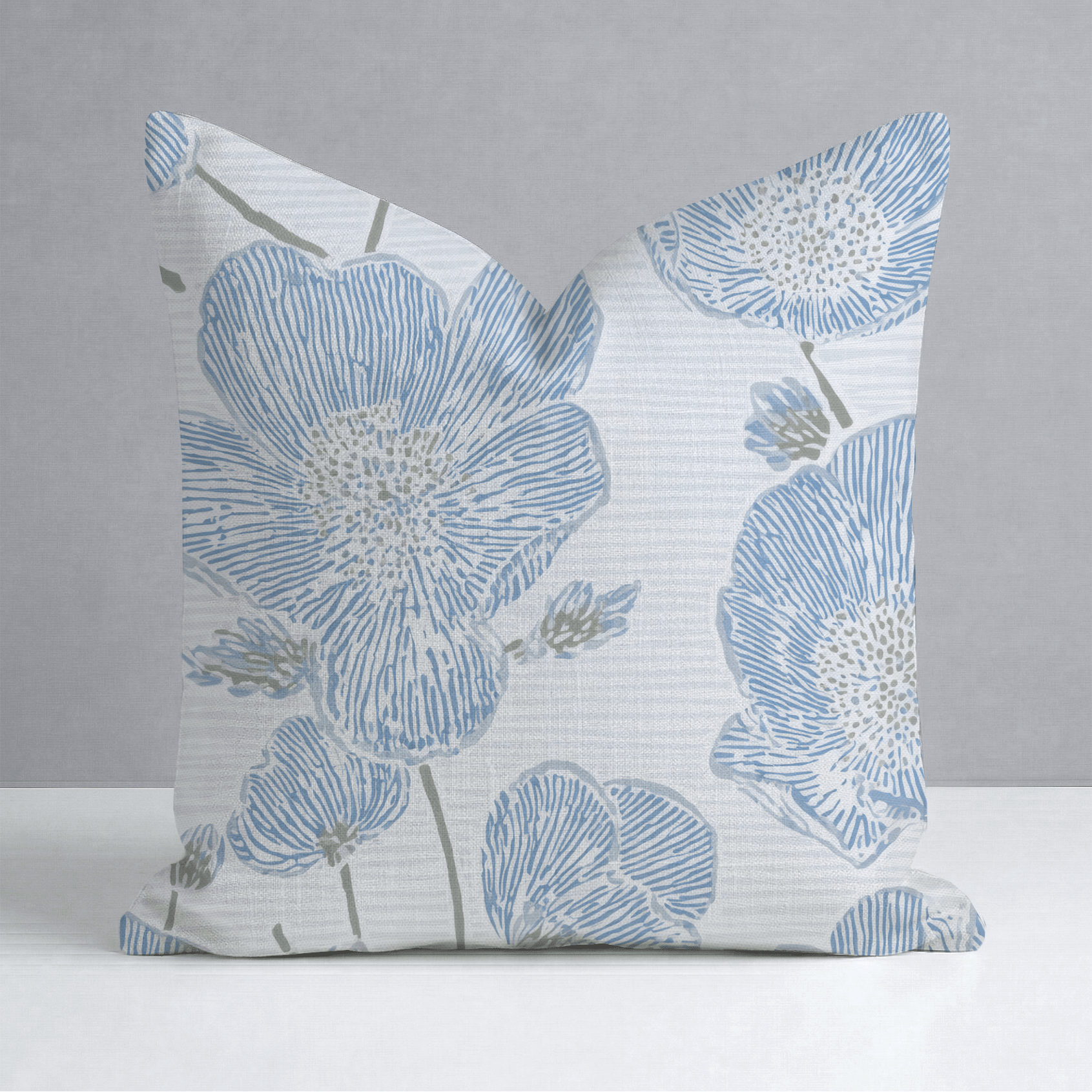 Blue Dresses Throw Pillow - Lemon Park