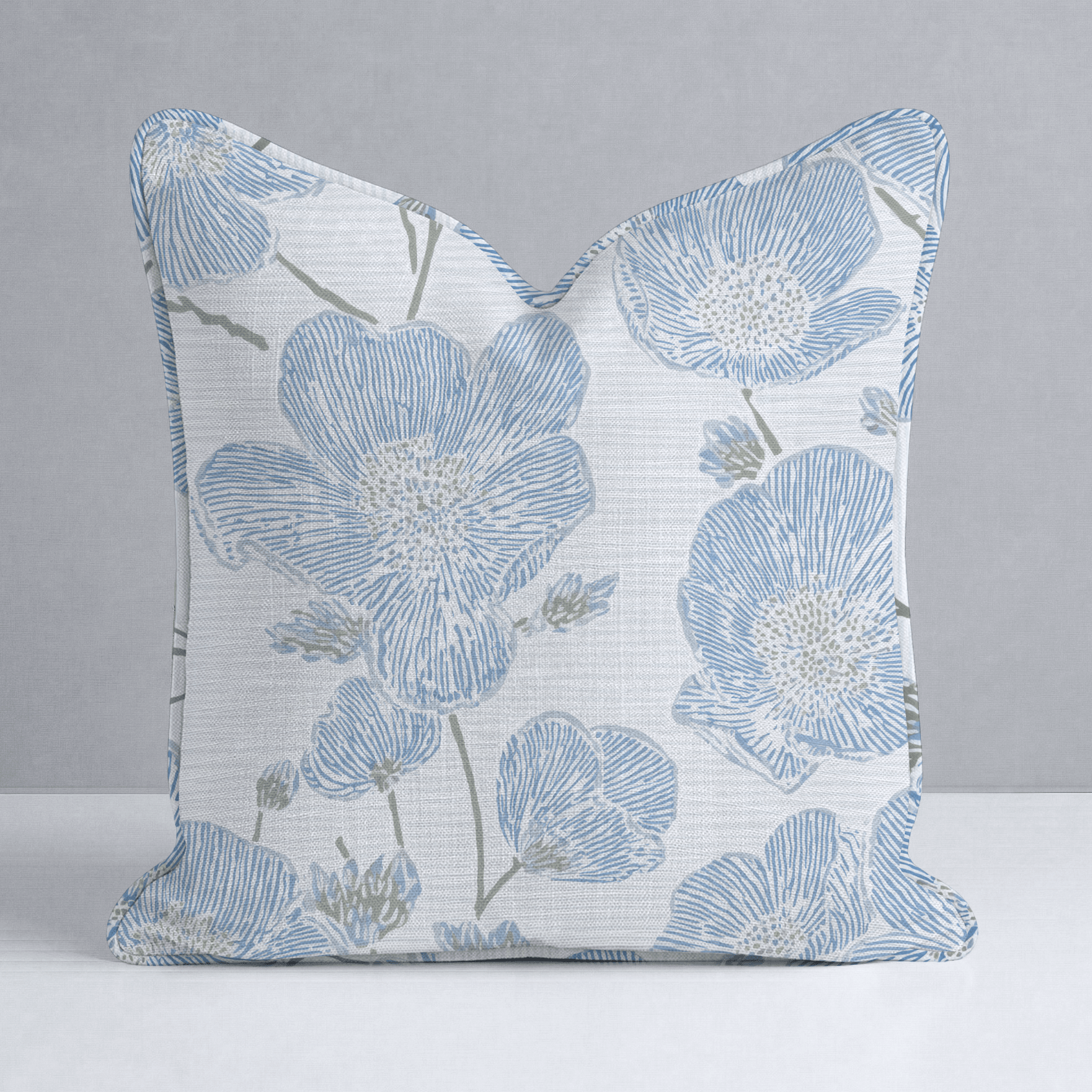 Blue Dresses Throw Pillow - Lemon Park