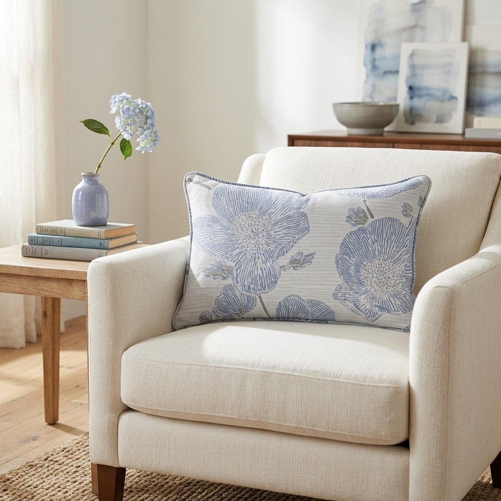 Blue Dresses Throw Pillow - Lemon Park