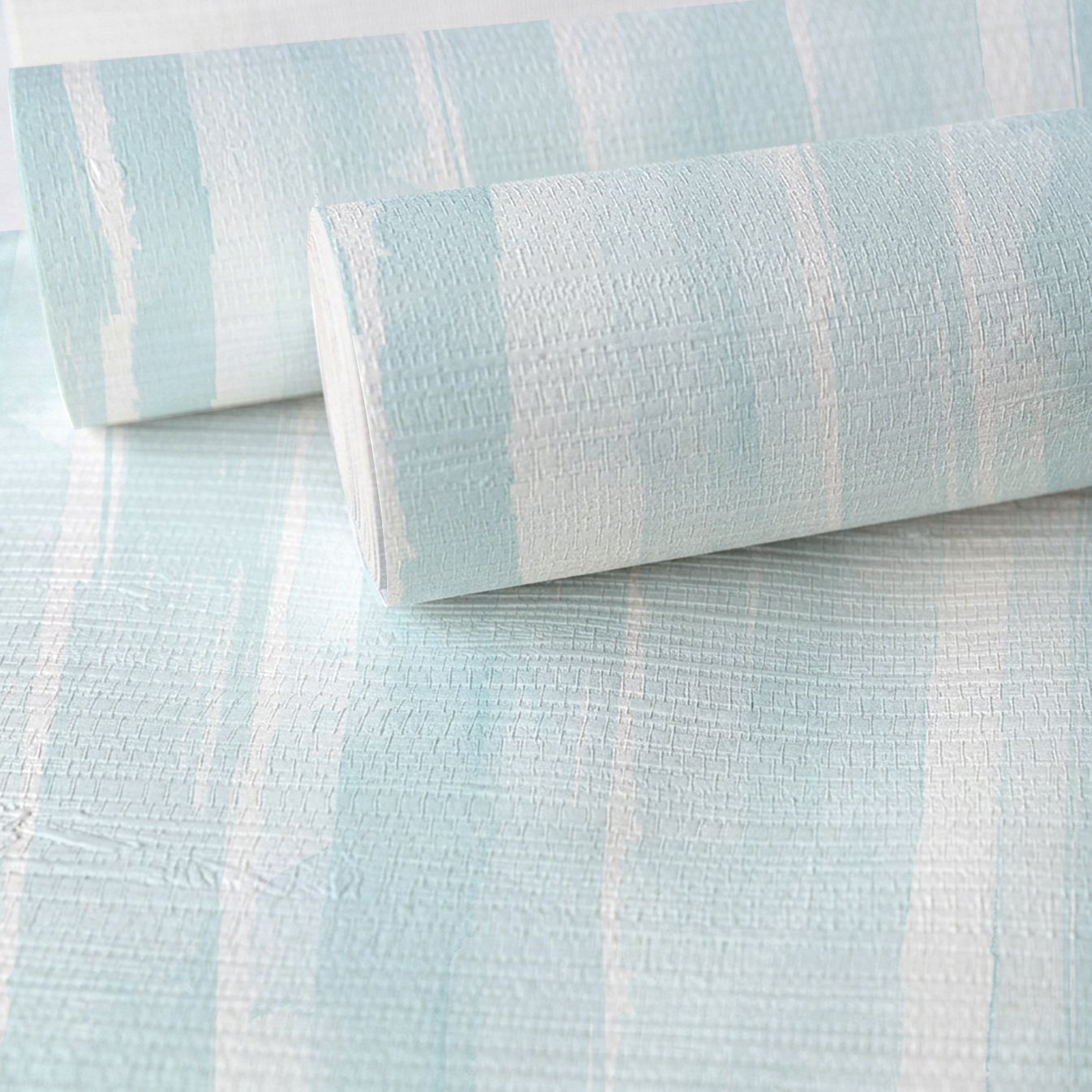 Blue Emily Faux Grasscloth Wallpaper