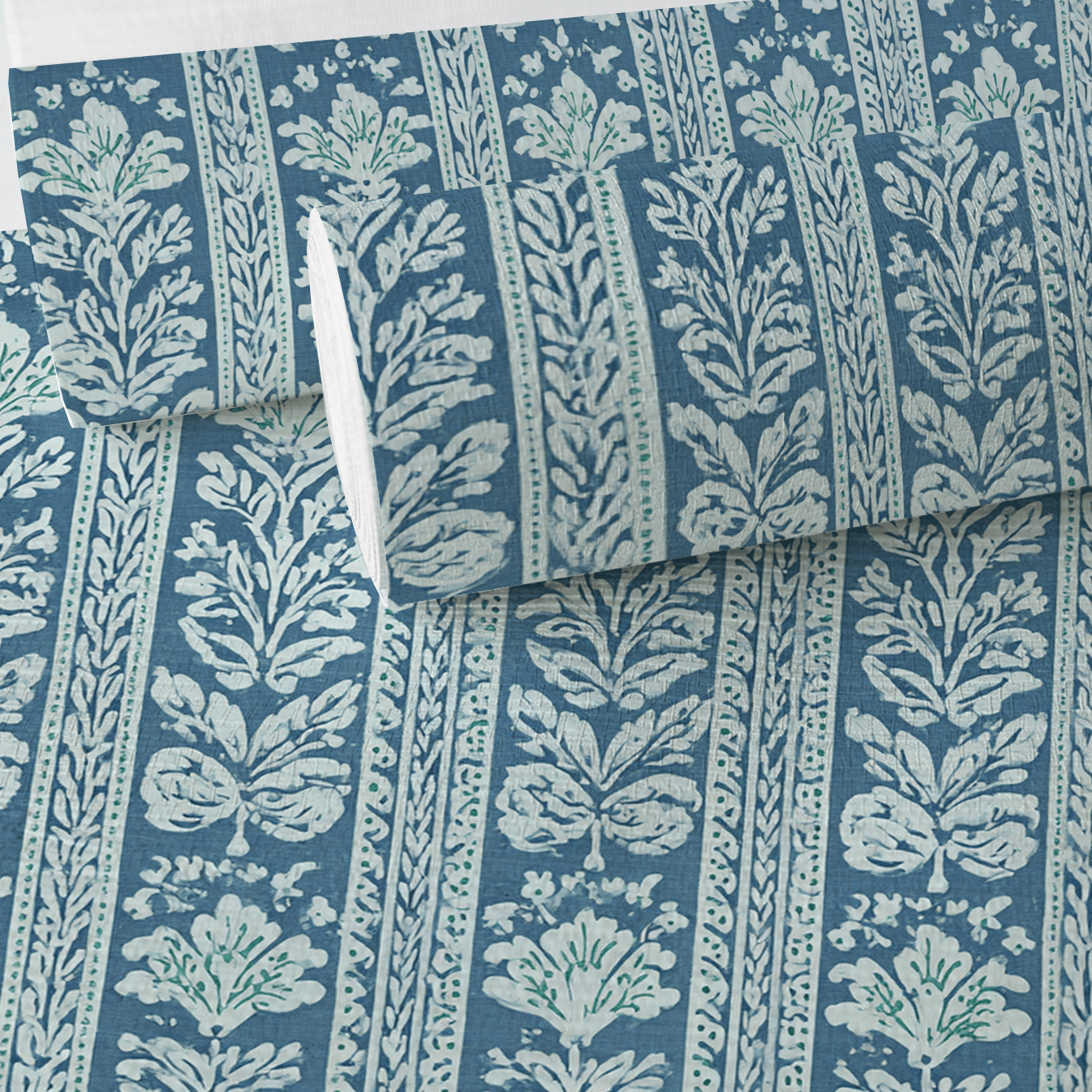 Blue Parlour Faux Grasscloth Wallpaper - Lemon Park