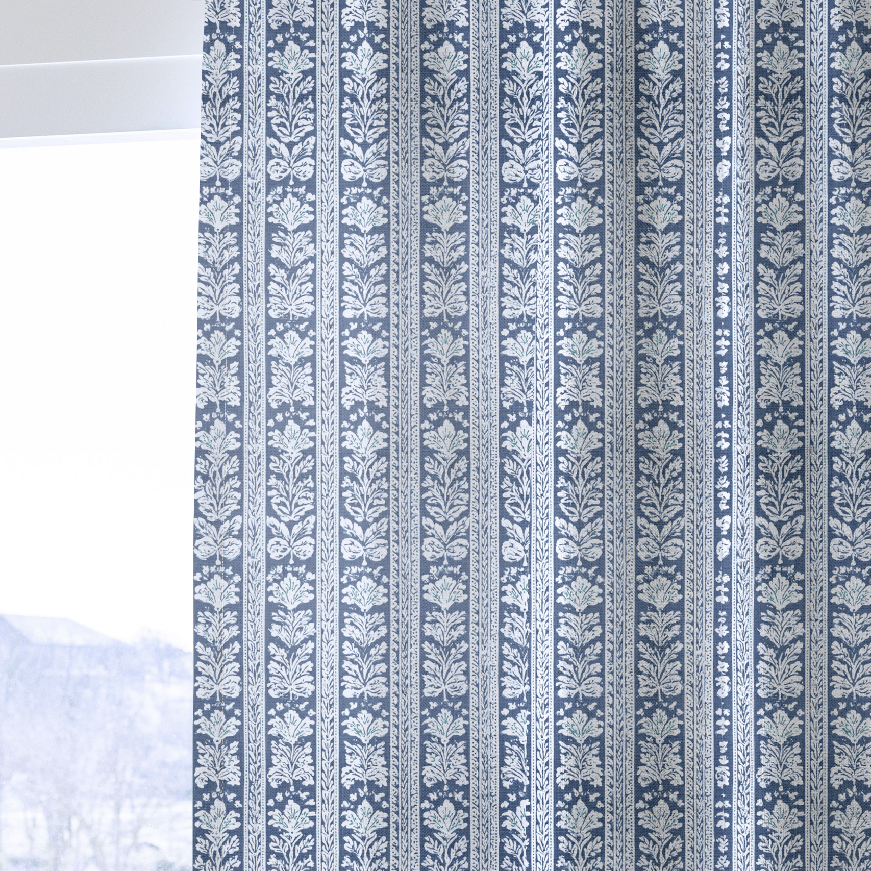 Blue Parlour Navy - Drapery - Lemon Park