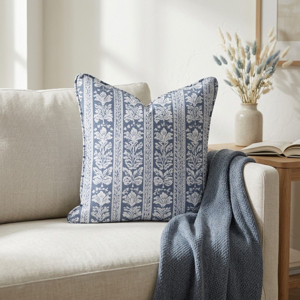 Blue Parlour Navy Throw Pillow - Lemon Park
