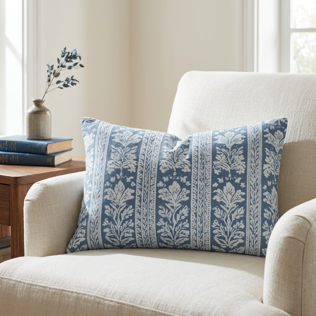 Blue Parlour Throw Pillow - Lemon Park