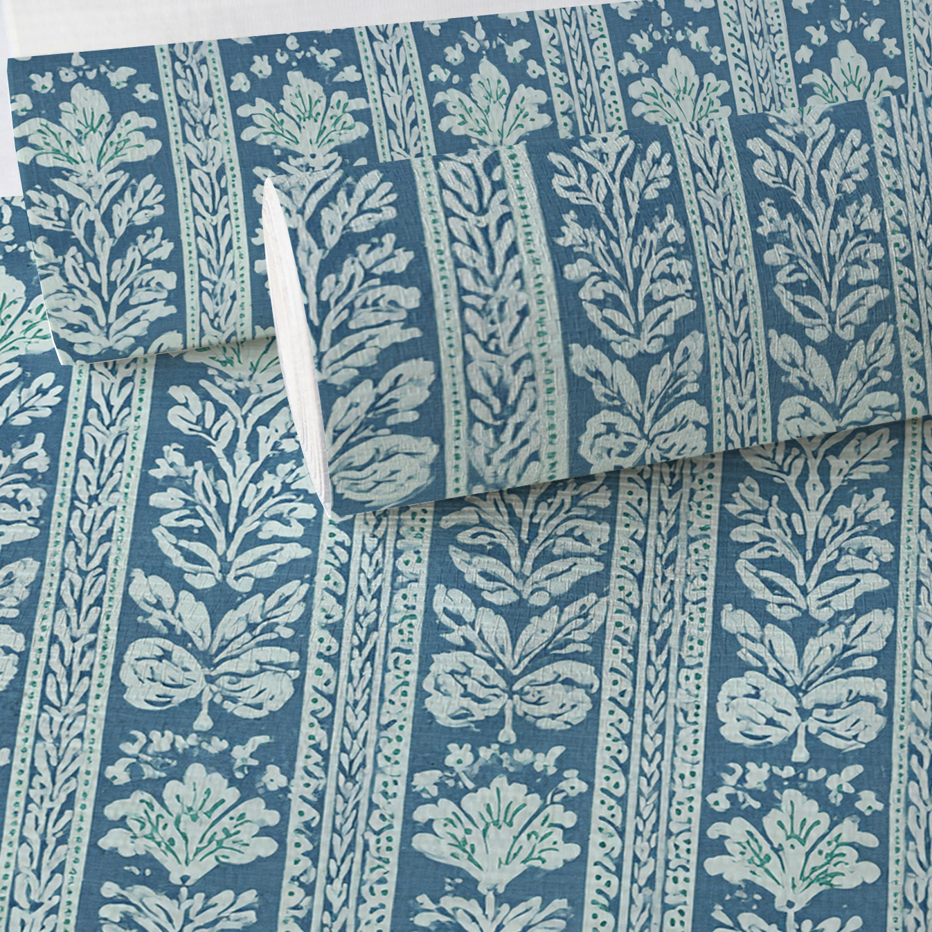 Blue Parlour Faux Grasscloth Wallpaper