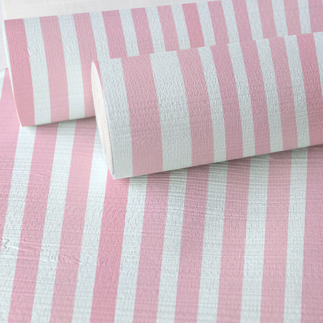 Blue & Pink Spencer Faux Grasscloth Wallpaper