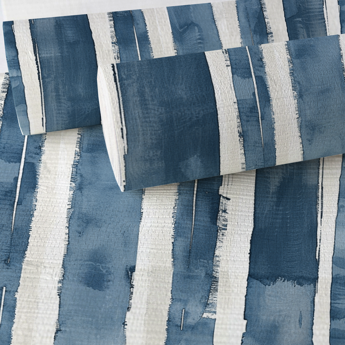 Blue Rhapsody Faux Grasscloth Wallpaper