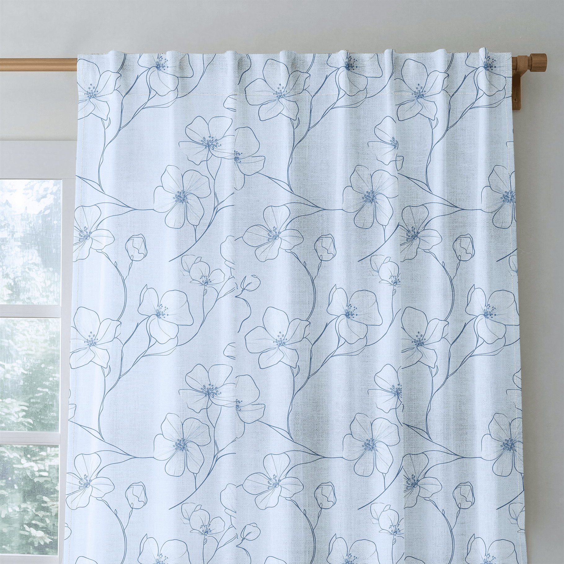 Blue Sketch - Drapery - Lemon Park