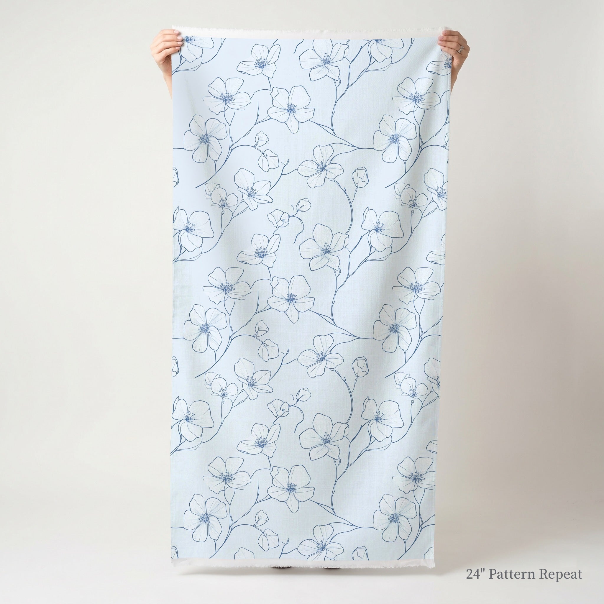 Blue Sketch - Fabric - Lemon Park