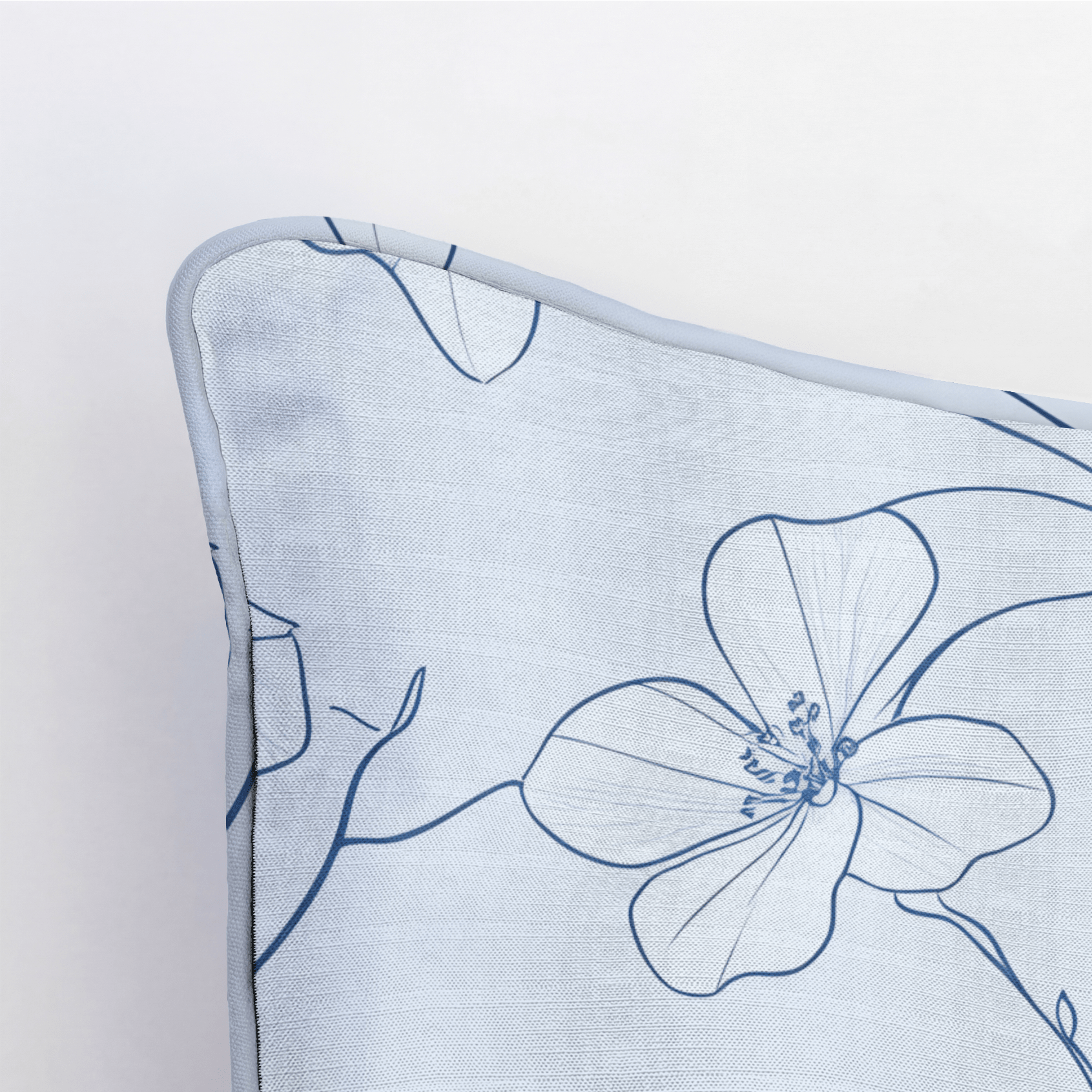 Blue Sketch Throw Pillow - Lemon Park