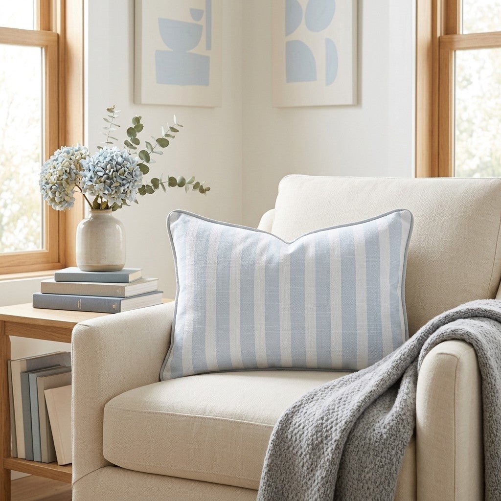 Blue Spencer Throw Pillow - Lemon Park