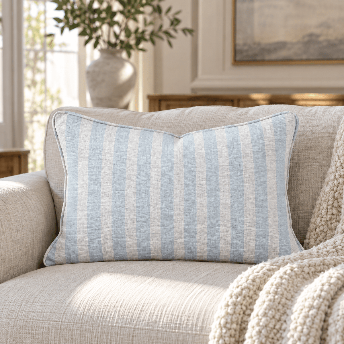 Blue Spencer Throw Pillow - Lemon Park