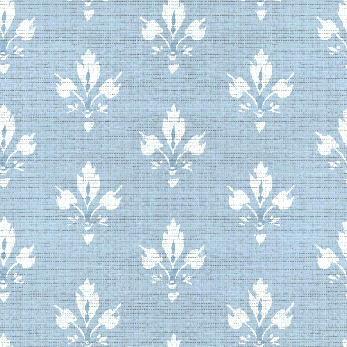 Bluebell Crest Faux Grasscloth Wallpaper - Lemon Park