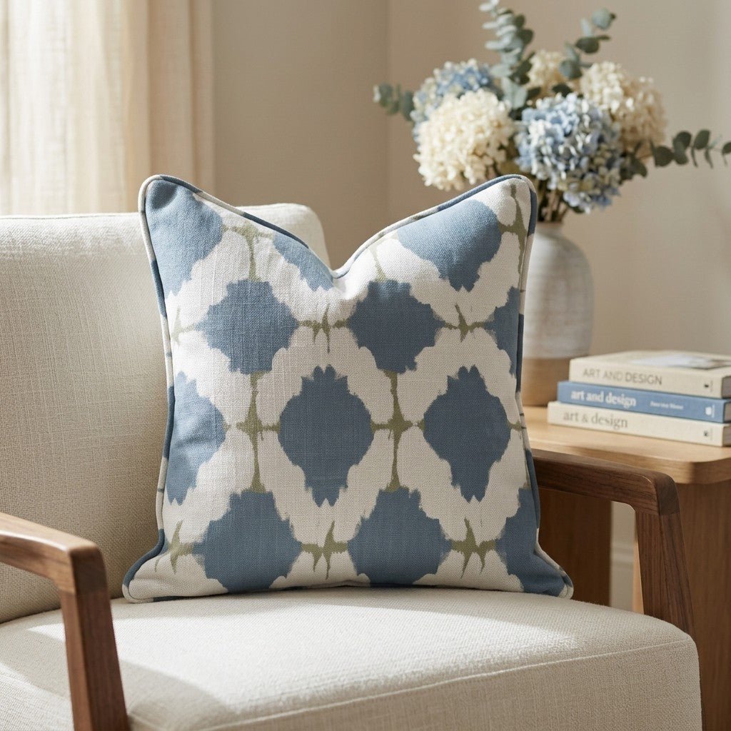Bluebell Trellis Throw Pillow - Lemon Park