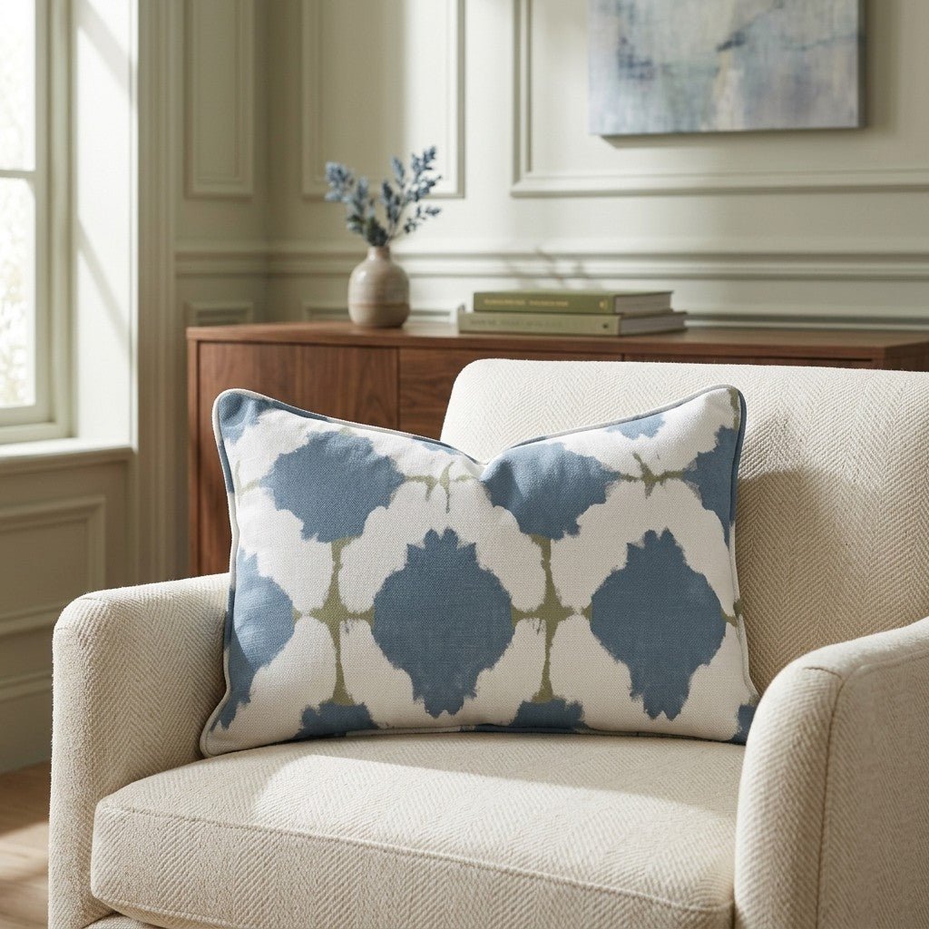 Bluebell Trellis Throw Pillow - Lemon Park
