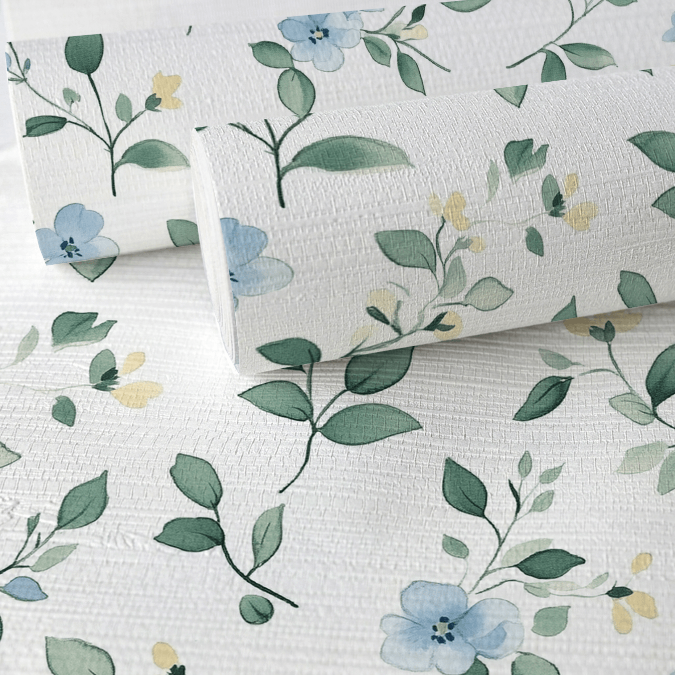 Bluebell Whimsy Faux Grasscloth Wallpaper - Lemon Park