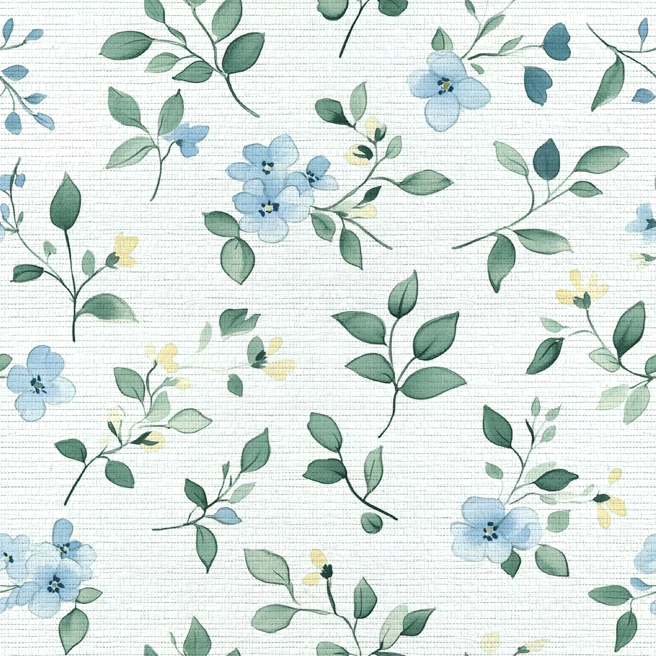 Bluebell Whimsy Faux Grasscloth Wallpaper