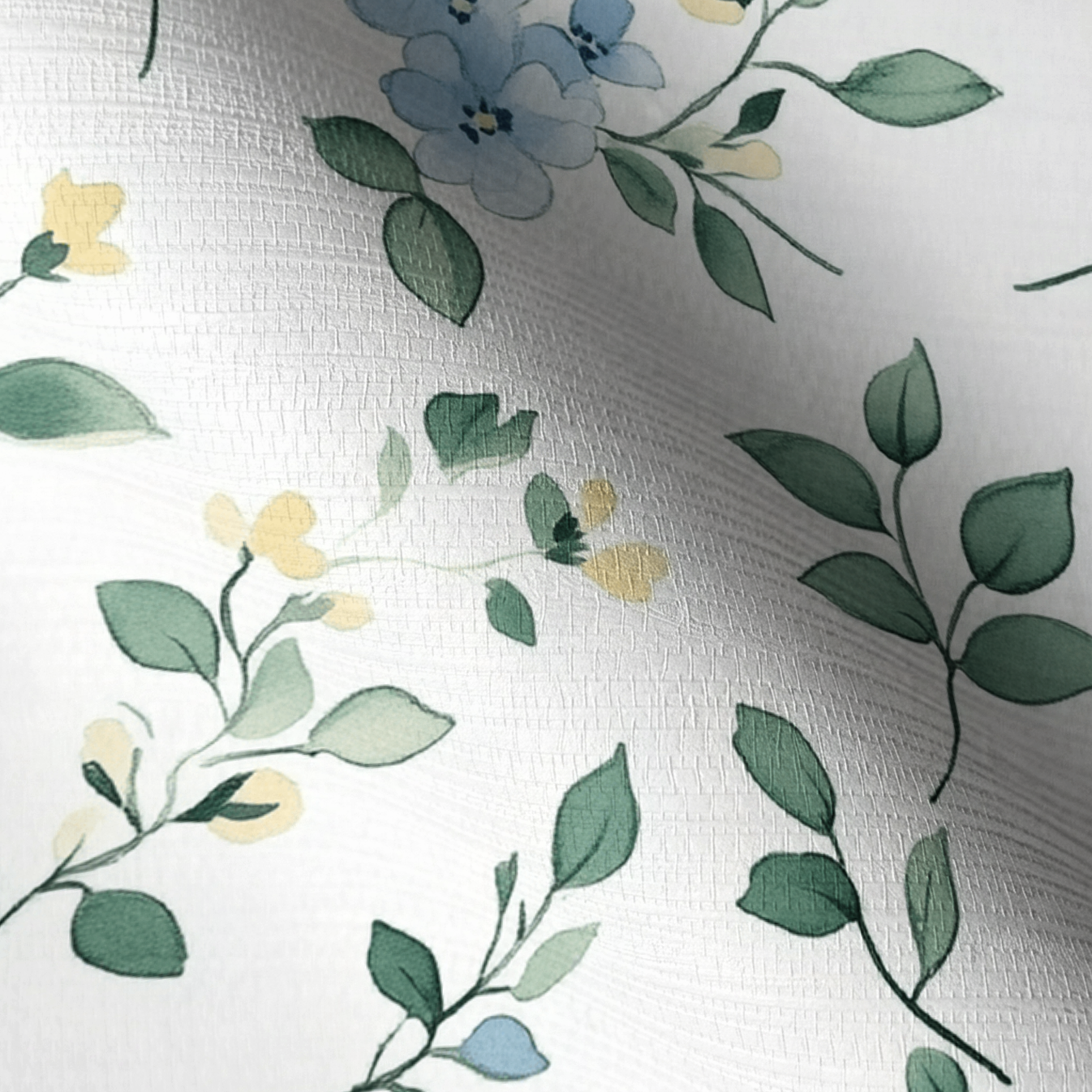 Bluebell Whimsy Faux Grasscloth Wallpaper