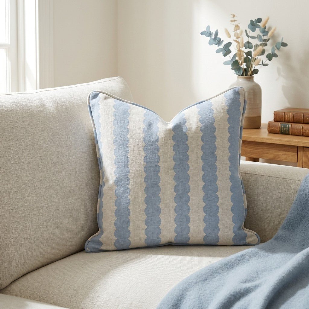 Blueberry Stripes Throw Pillow - Lemon Park