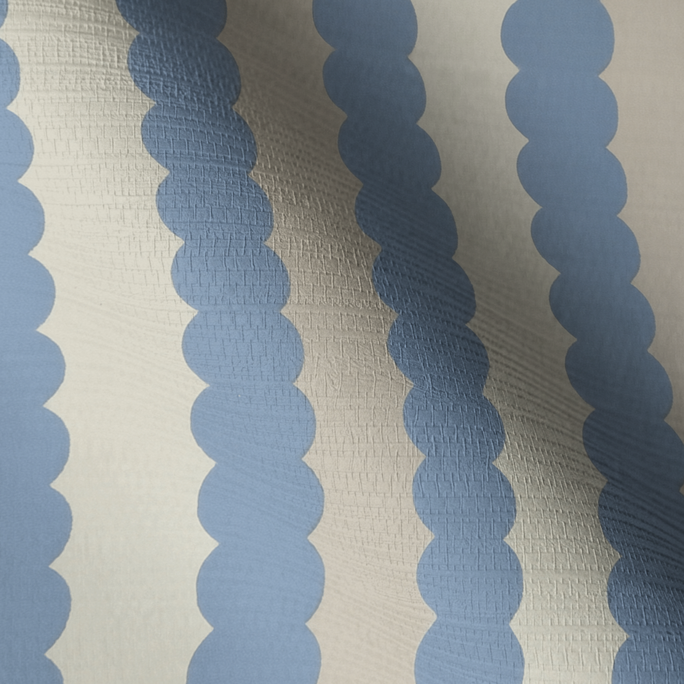 Blueberry Stripes Faux Grasscloth Wallpaper